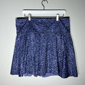ATHLETA ACE TENNIS GOLF SKORT SKIRT PURPLE PRINT FIJI VIOLET SIZE 1X 15.5 ‘’
